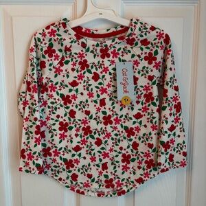 New Cat & Jack 3T Long-Sleeve T-Shirt Winter Floral